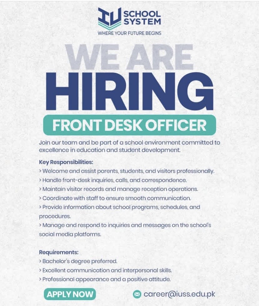 Front Desk Officer – IUSS
