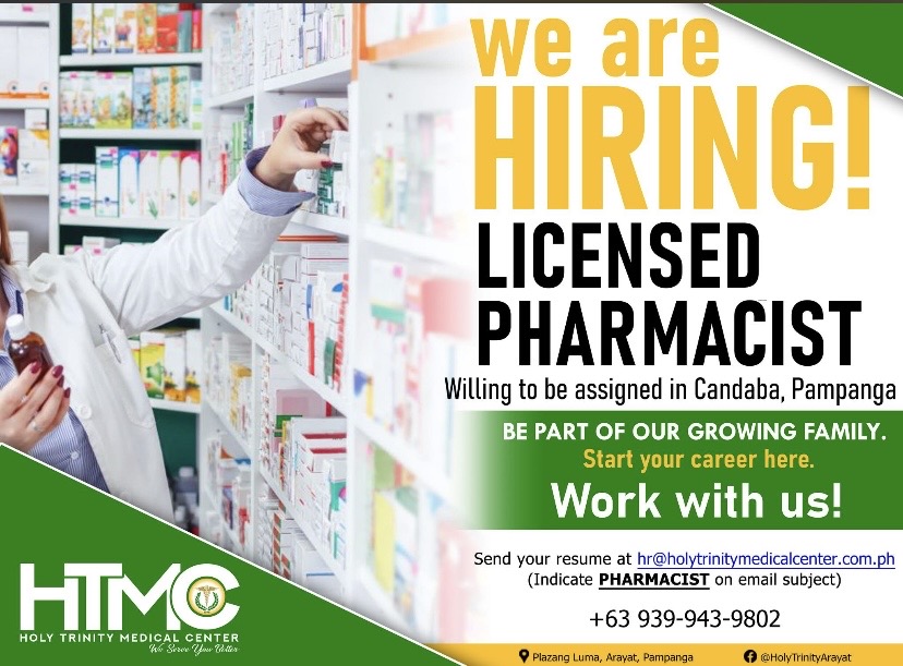 Licensed Pharmacist – Holy Trinity Medical Center