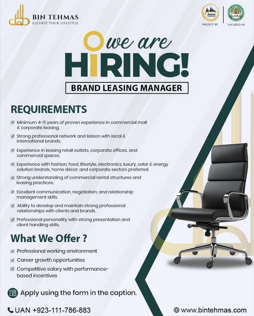 Brand Leasing Manager – BIN TEHMAS