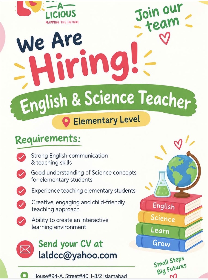 English &amp; Science Teacher – LICIOUS