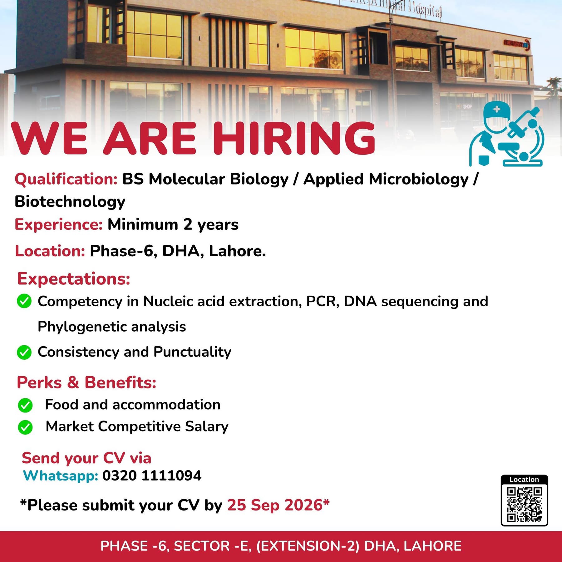 Molecular Biologist – Research Centre