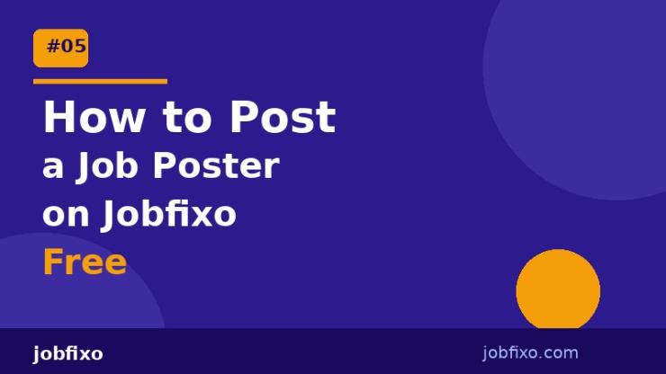 How to Post a Job Poster on Jobfixo — Free Hiring for Pakistani Employers